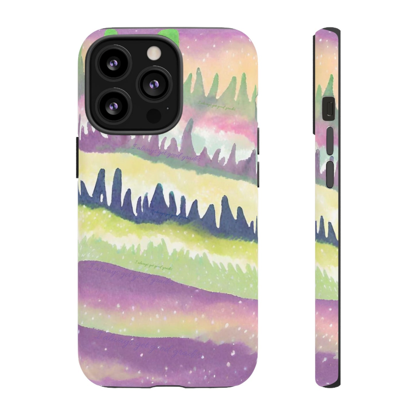 Limited Edition | Subliminals for good grades | Beautiful Abstract Landscape Phone Case – Nature Design Mobile Cover with Dual Protection