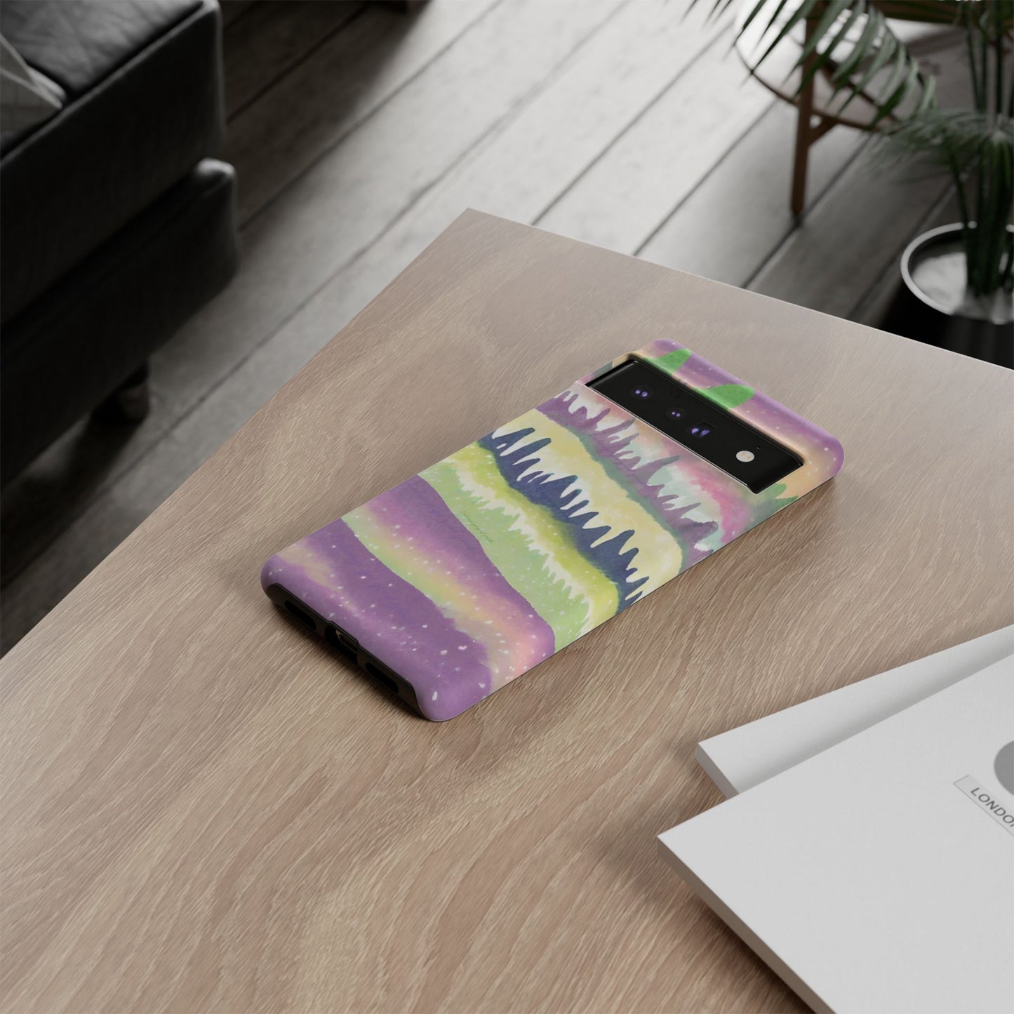 Limited Edition | Subliminals for good grades | Beautiful Abstract Landscape Phone Case – Nature Design Mobile Cover with Dual Protection