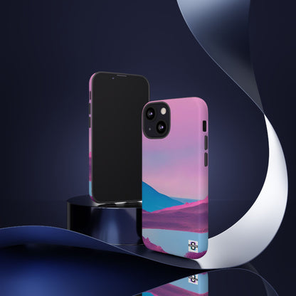 Pink Blue landscape design Phone cover | Mobile case