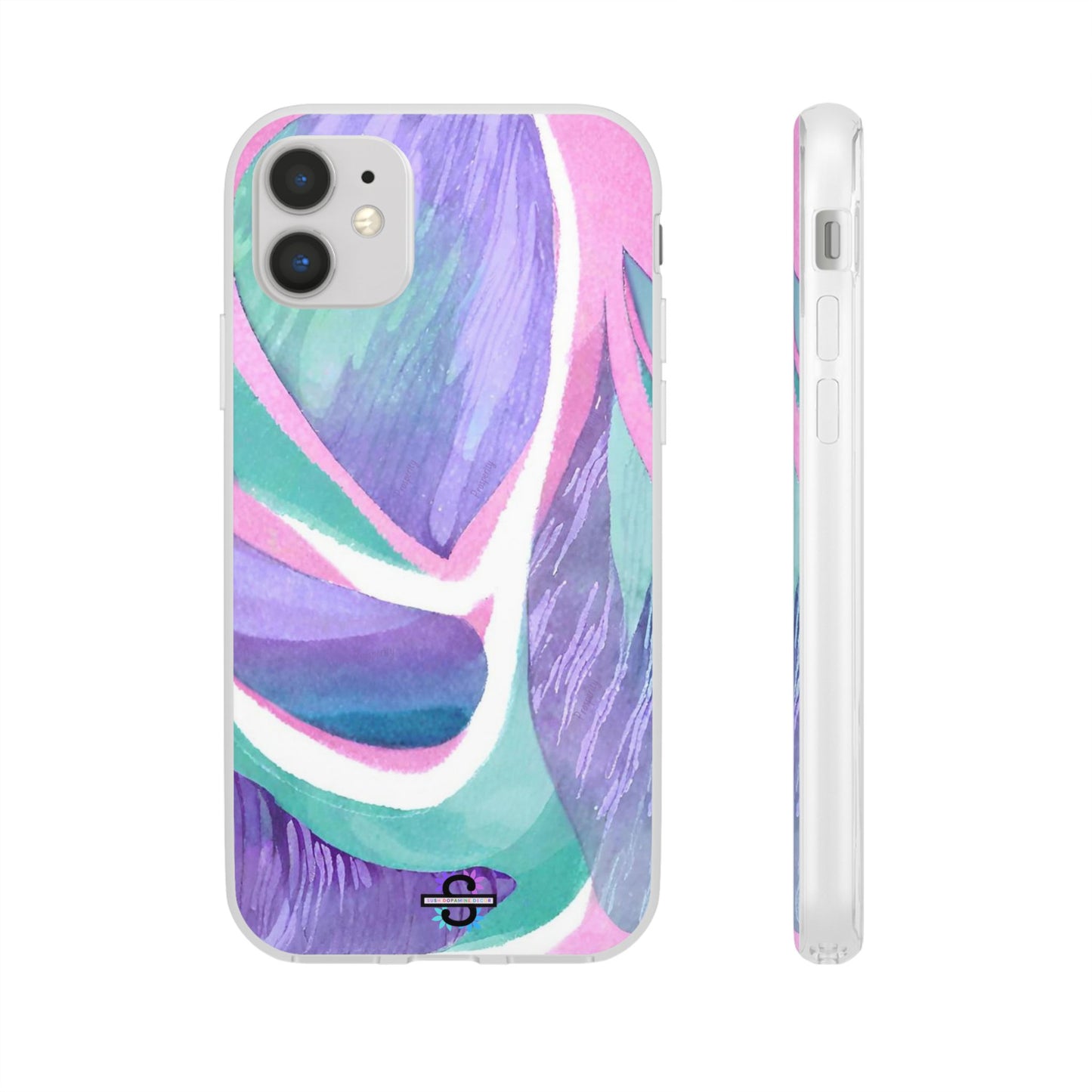 Subliminals for Prosperity | Purple Blue Green Pattern Phone cover | World's first Subliminals Brand | Sush Dopamine Decor
