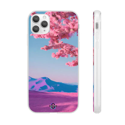 Flexi Pink landscape cherry blossom Phone case | Mobile cover