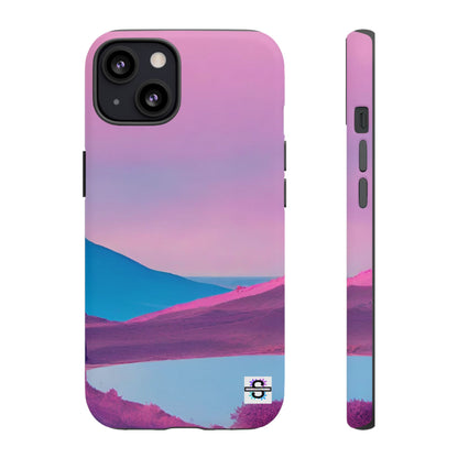 Pink Blue landscape design Phone cover | Mobile case
