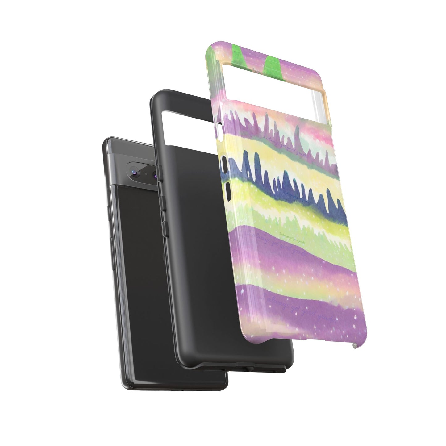 Limited Edition | Subliminals for good grades | Beautiful Abstract Landscape Phone Case – Nature Design Mobile Cover with Dual Protection
