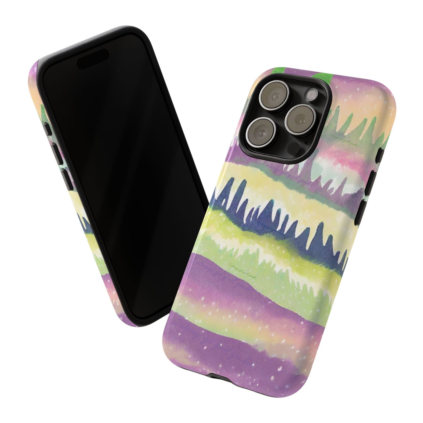 Limited Edition | Subliminals for good grades | Beautiful Abstract Landscape Phone Case – Nature Design Mobile Cover with Dual Protection