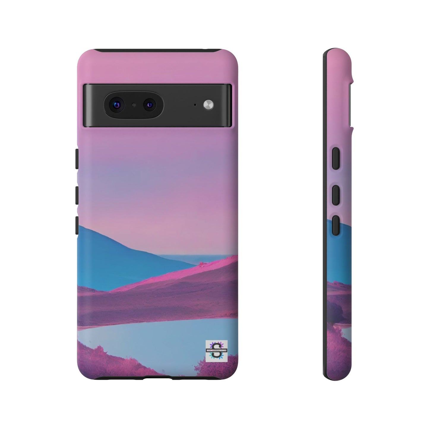 Pink Blue landscape design Phone cover | Mobile case