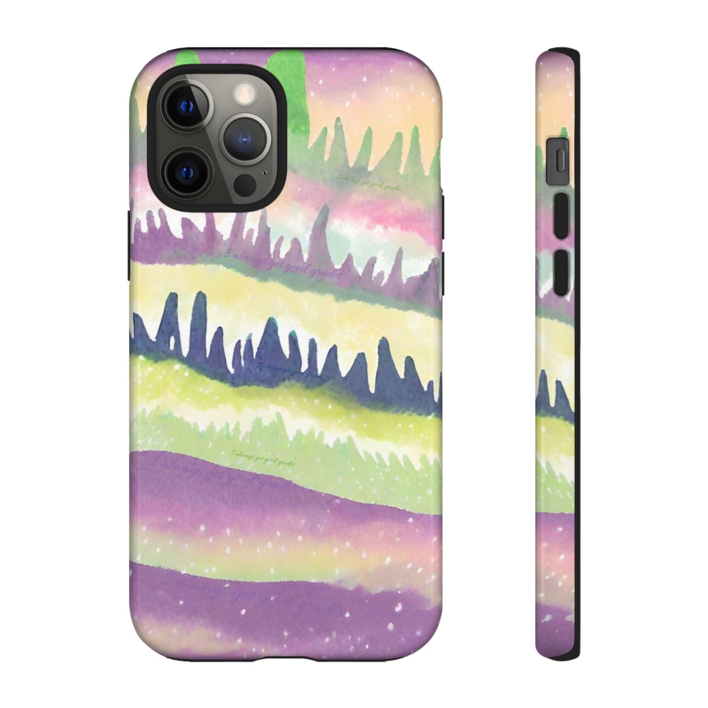 Limited Edition | Subliminals for good grades | Beautiful Abstract Landscape Phone Case – Nature Design Mobile Cover with Dual Protection