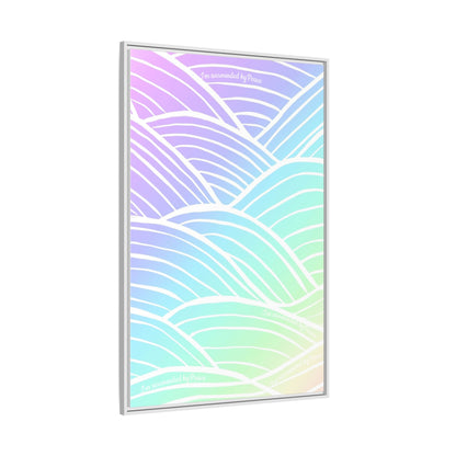 Peaceful Gradient Wall Art | Limited Edition Subliminal Canvas | Black or White Pinewood Frame | Eco-Friendly, Collectors Piece (Only 5 Worldwide)
