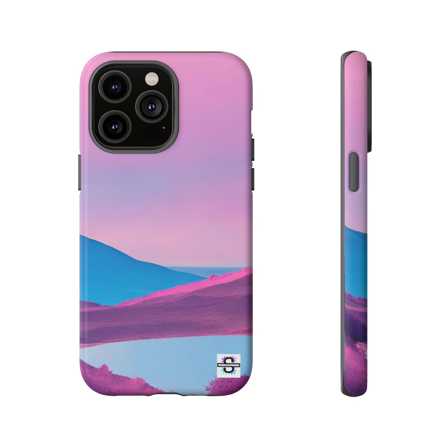 Pink Blue landscape design Phone cover | Mobile case