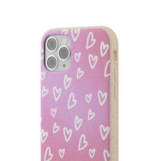 Eco friendly Heart print Mobile Case