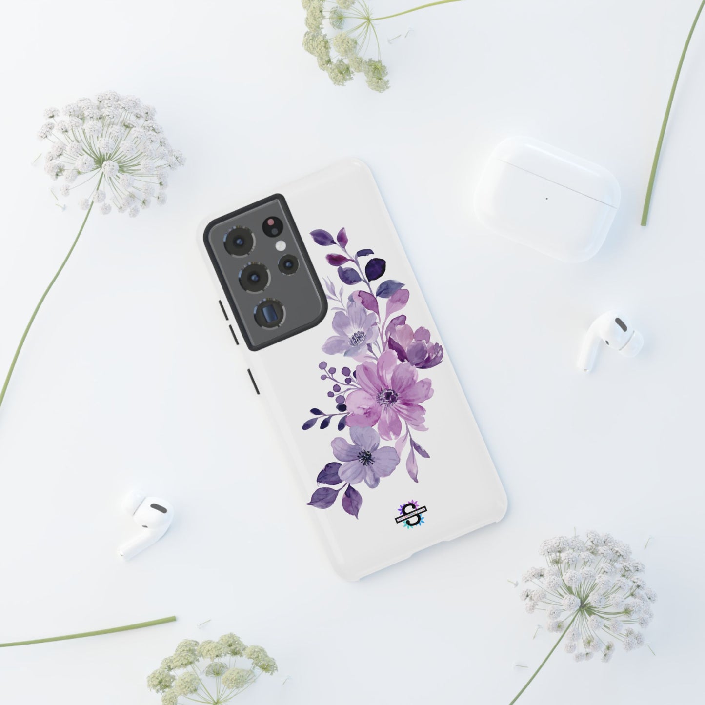 Limited Edition Floral Purple Phone Case | Prosperity Subliminals | Protective Hard Cover | Exclusive Collector's item