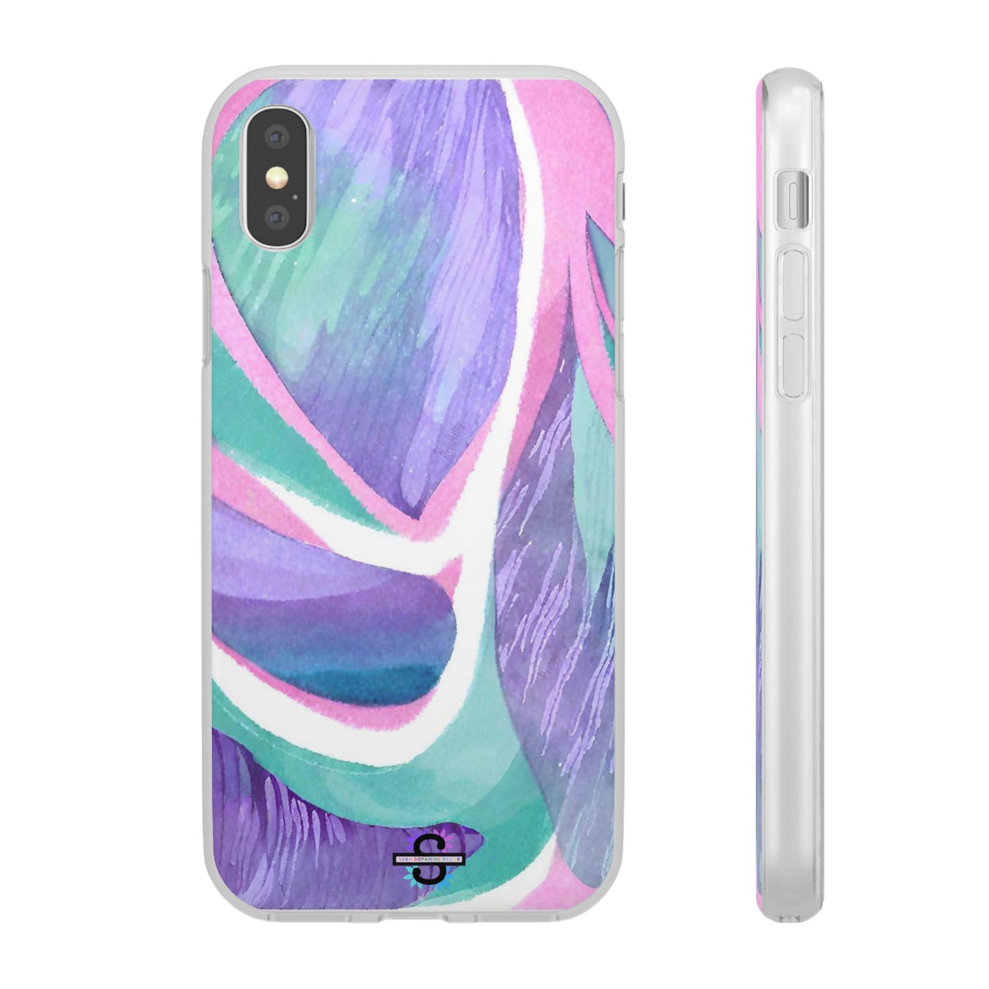 Subliminals for Prosperity | Purple Blue Green Pattern Phone cover | World's first Subliminals Brand | Sush Dopamine Decor
