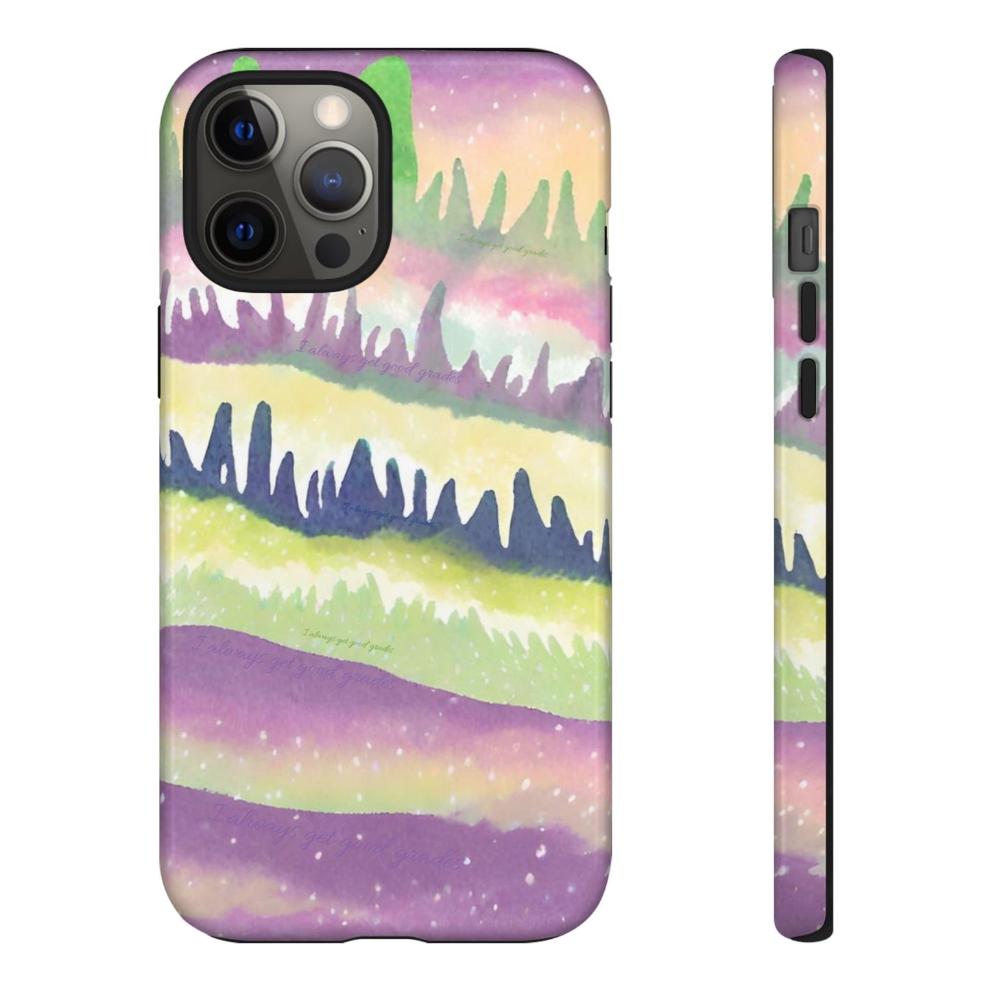 Limited Edition | Subliminals for good grades | Beautiful Abstract Landscape Phone Case – Nature Design Mobile Cover with Dual Protection