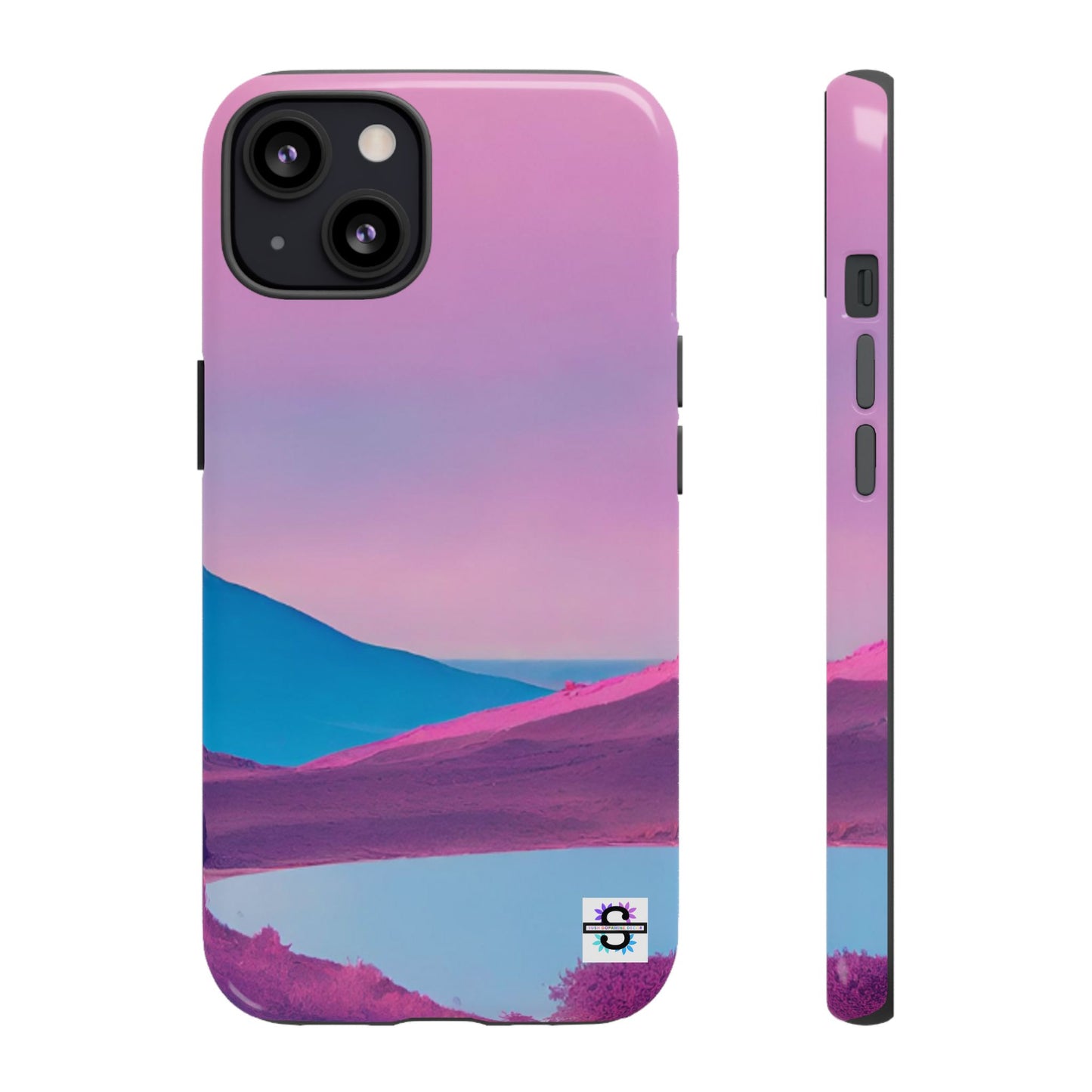 Pink Blue landscape design Phone cover | Mobile case