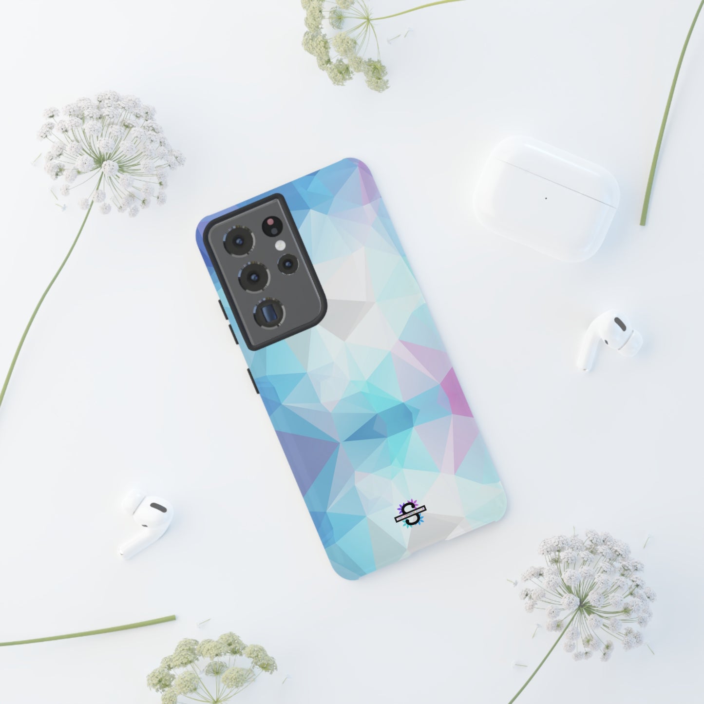 Geometric Blue Phone Cover