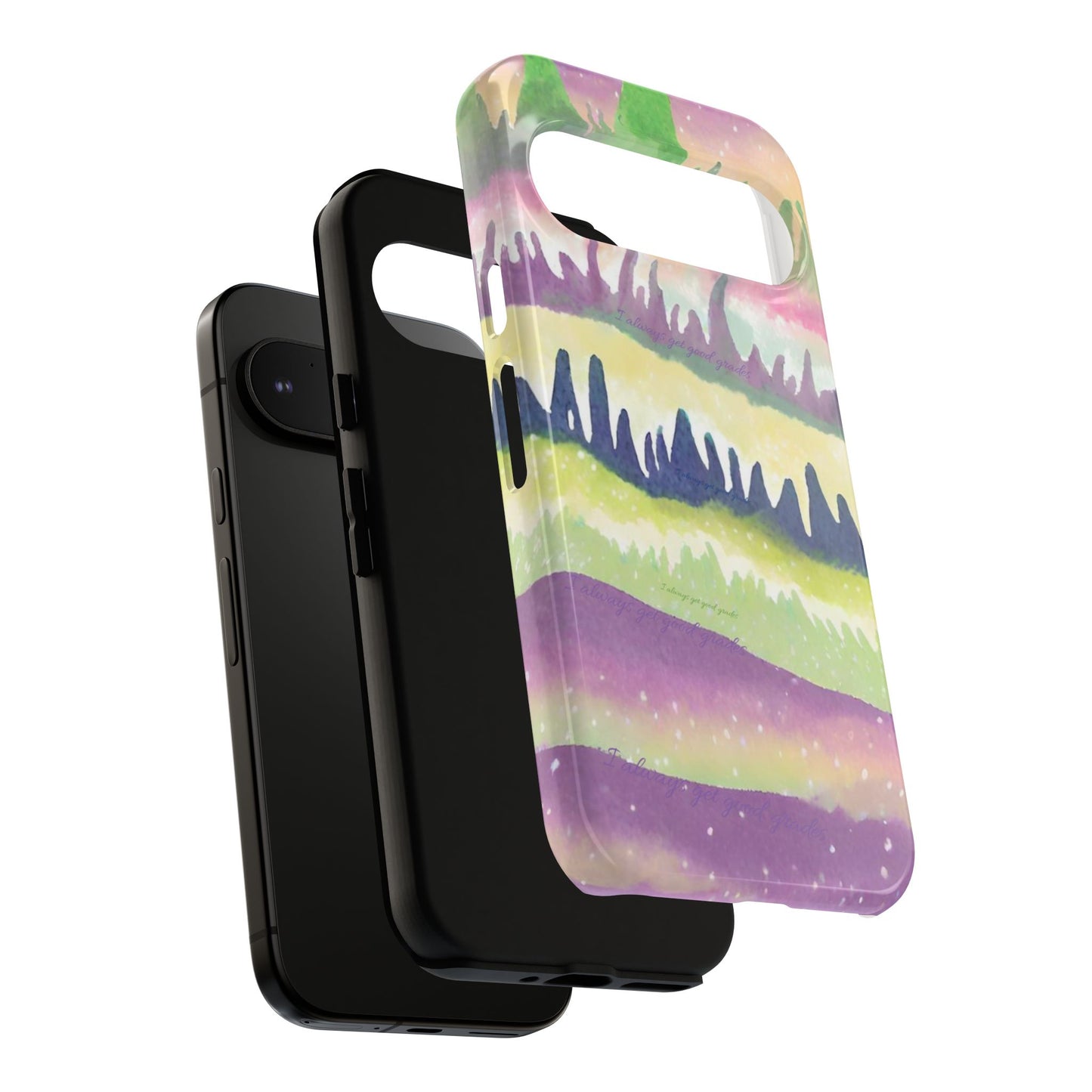 Limited Edition | Subliminals for good grades | Beautiful Abstract Landscape Phone Case – Nature Design Mobile Cover with Dual Protection