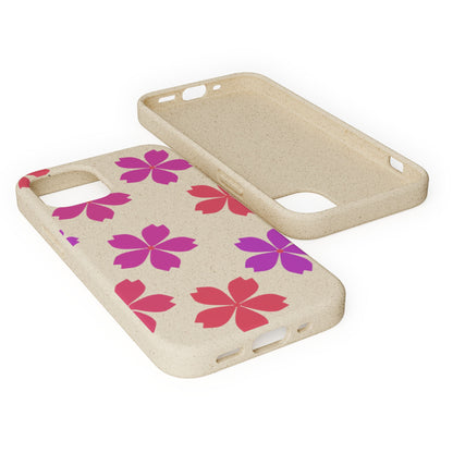 Eco friendly Red floral Phone case