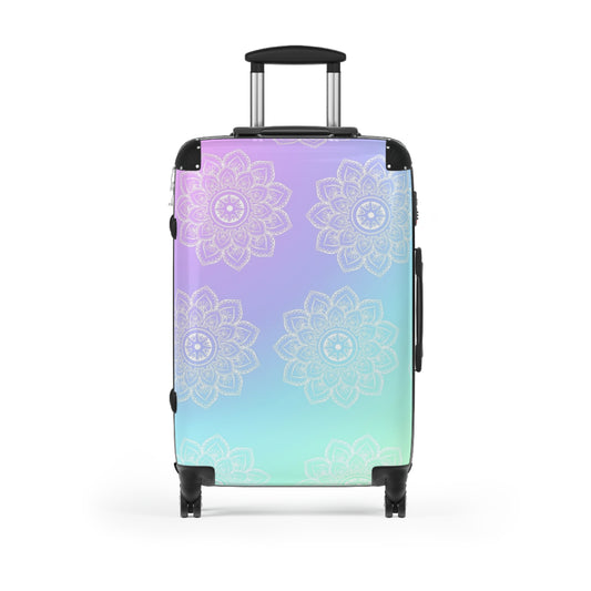 Amazing Mandala Design Travel Bag, Gradient Suitcase, Colorful Cabin Bag, Durable travel suitcase
