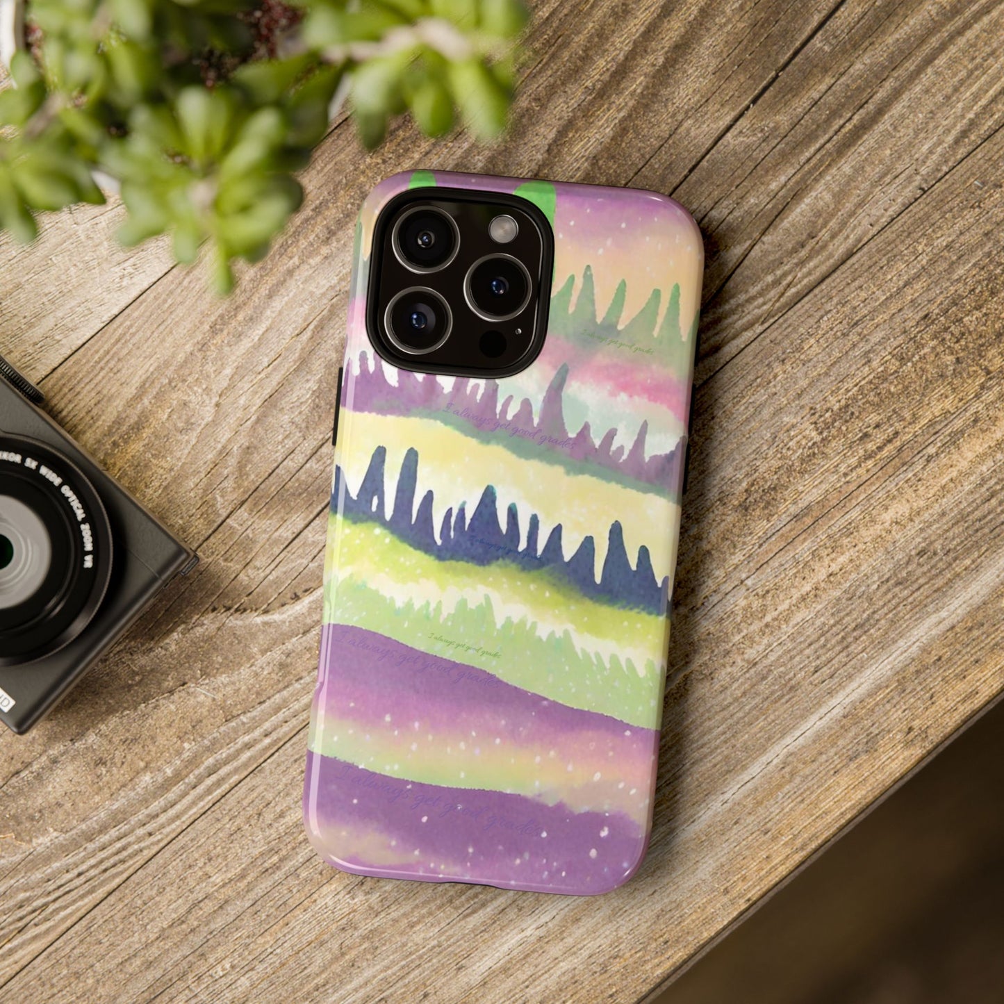 Limited Edition | Subliminals for good grades | Beautiful Abstract Landscape Phone Case – Nature Design Mobile Cover with Dual Protection