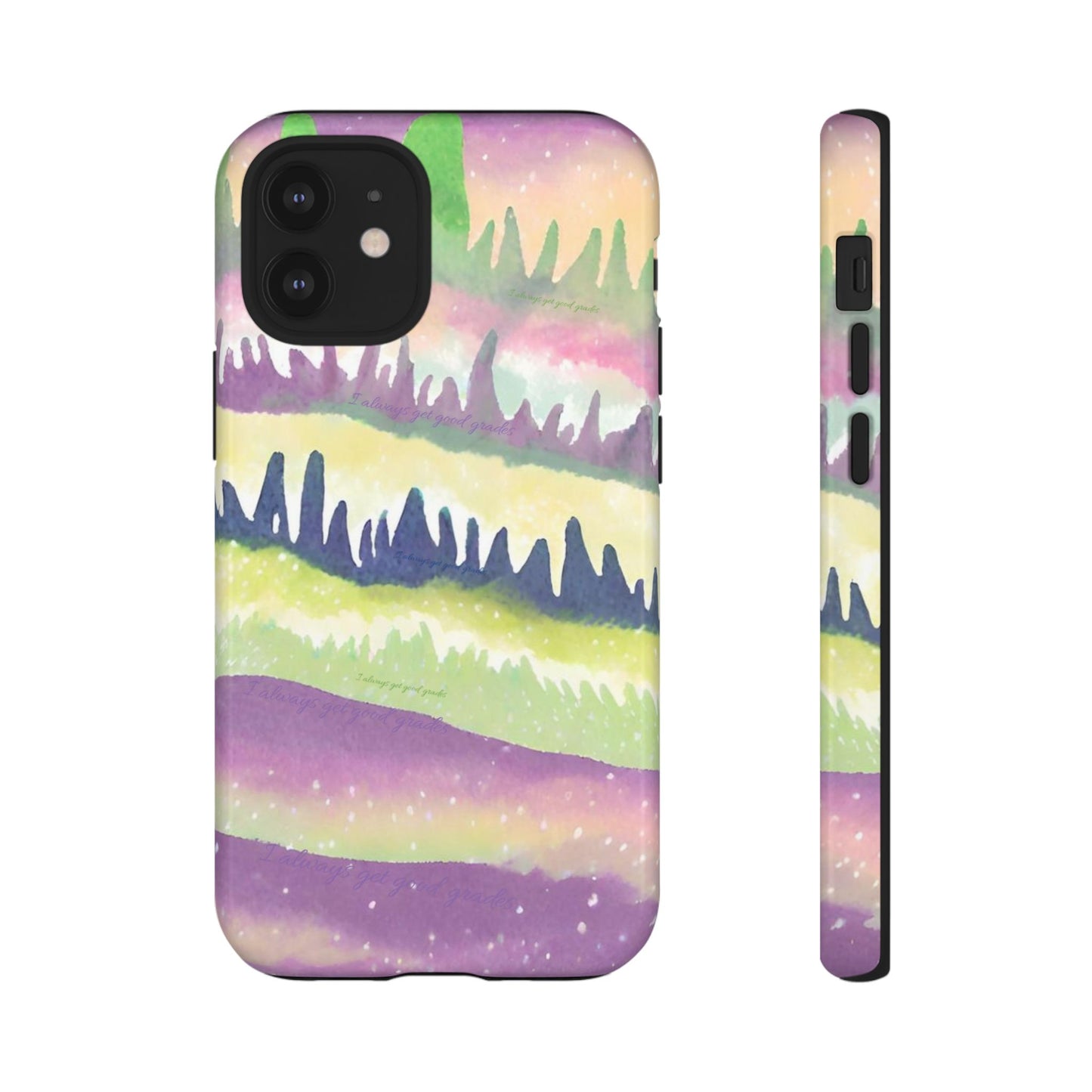 Limited Edition | Subliminals for good grades | Beautiful Abstract Landscape Phone Case – Nature Design Mobile Cover with Dual Protection