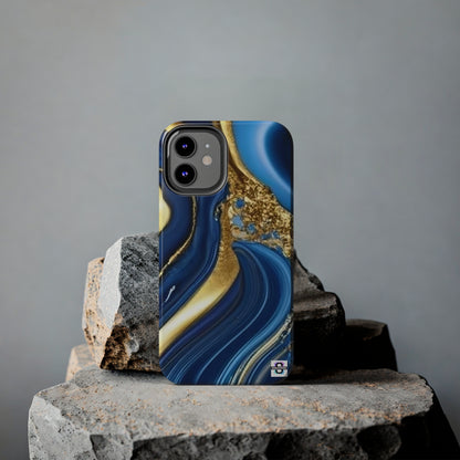 Royal Blue Gold Marble Phone Case | Mobile coverSush Dopamine Decor