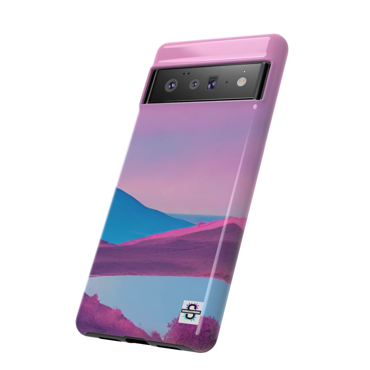 Pink Blue landscape design Phone cover | Mobile case