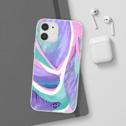 Subliminals for Prosperity | Purple Blue Green Pattern Phone cover | World's first Subliminals Brand | Sush Dopamine Decor