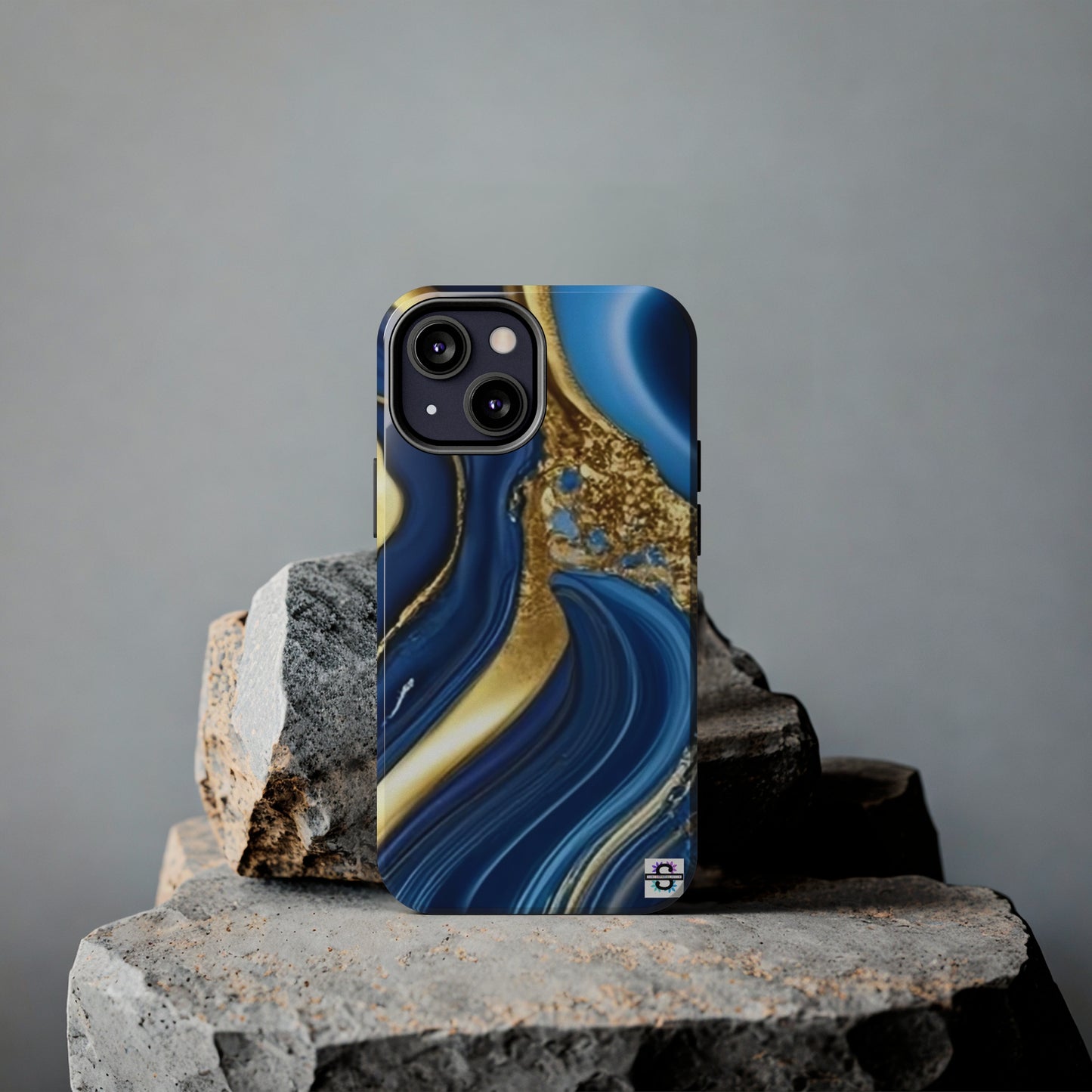 Royal Blue Gold Marble Phone Case | Mobile coverSush Dopamine Decor