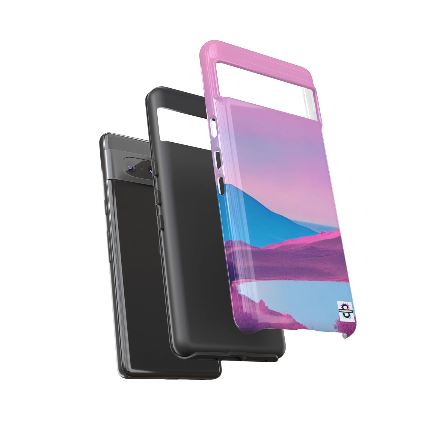 Pink Blue landscape design Phone cover | Mobile case