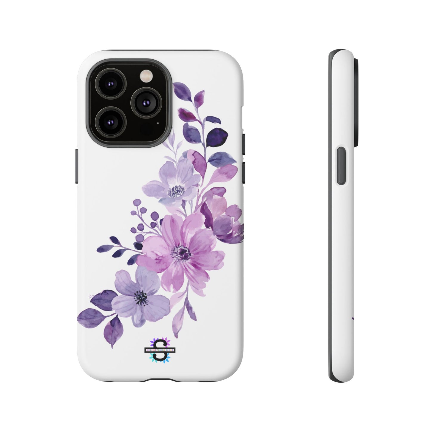 Limited Edition Floral Purple Phone Case | Prosperity Subliminals | Protective Hard Cover | Exclusive Collector's item