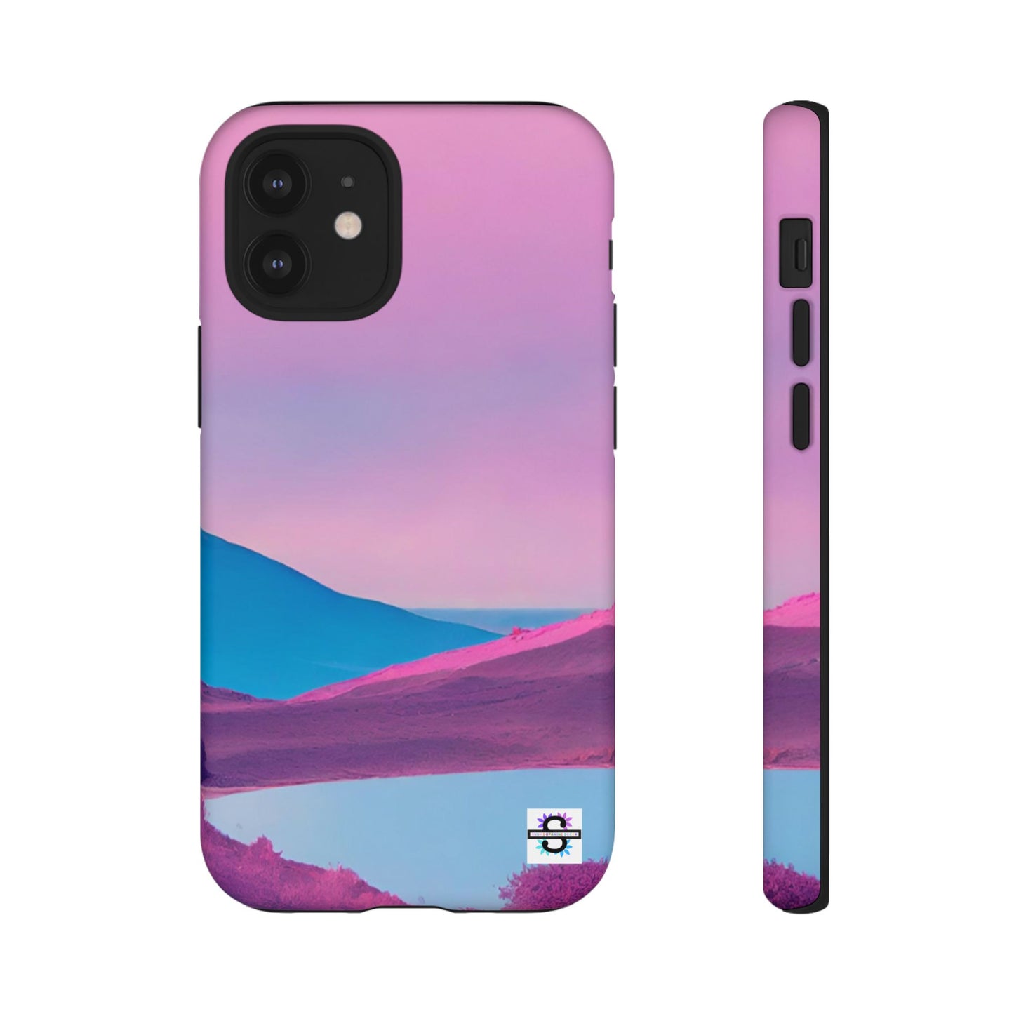 Pink Blue landscape design Phone cover | Mobile case