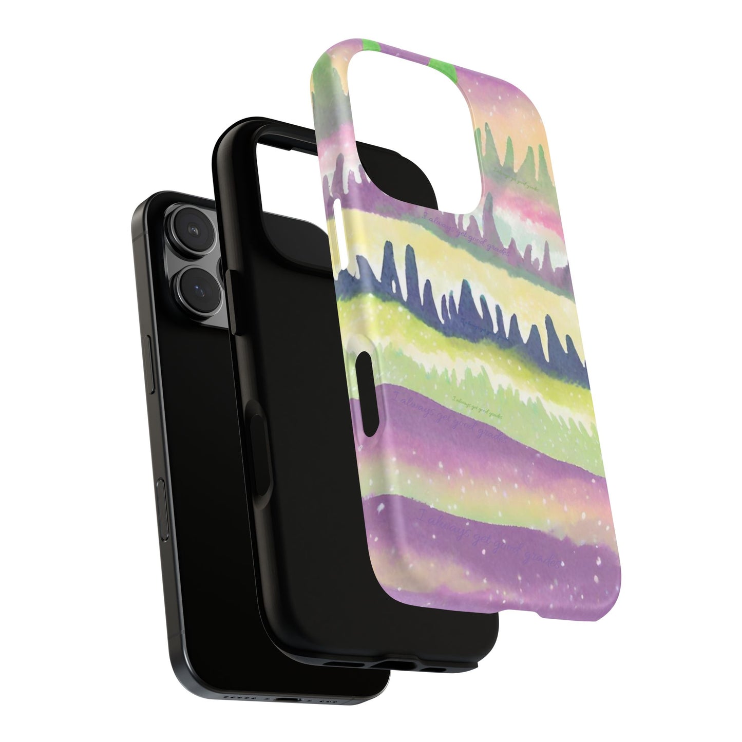 Limited Edition | Subliminals for good grades | Beautiful Abstract Landscape Phone Case – Nature Design Mobile Cover with Dual Protection
