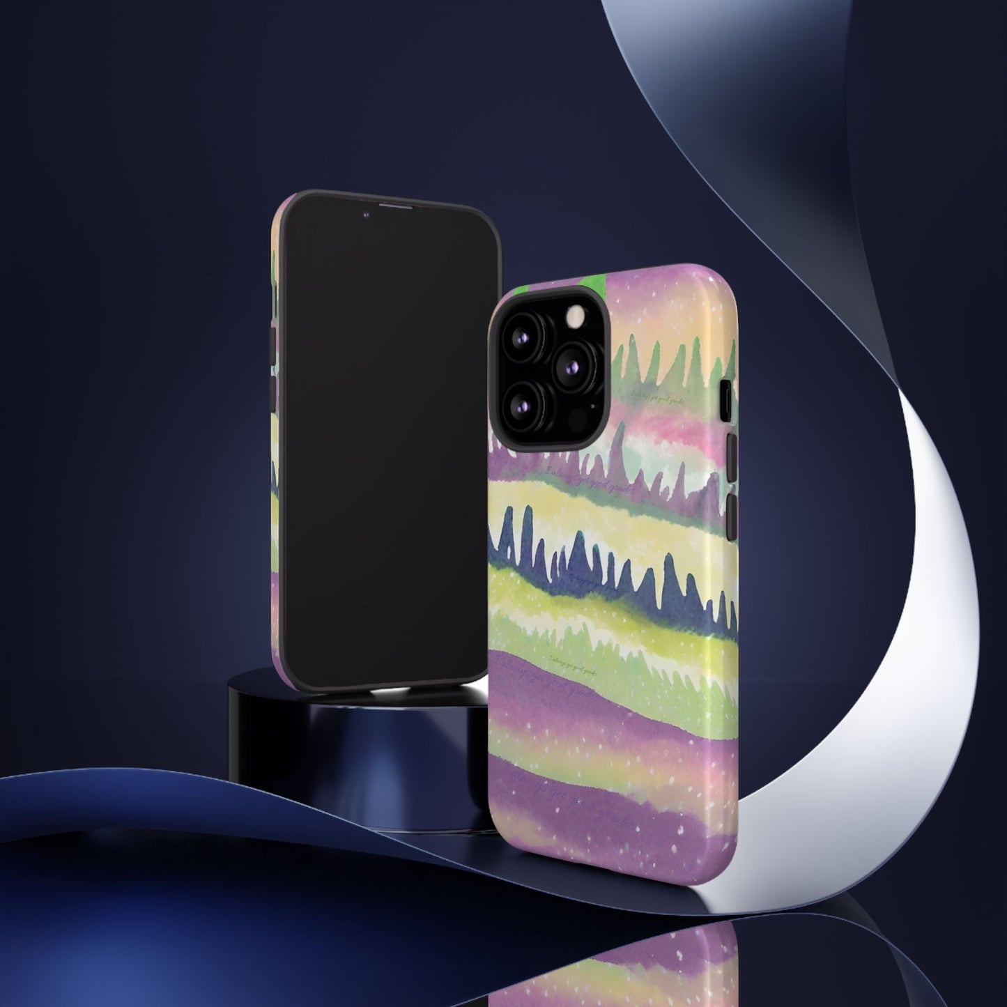 Limited Edition | Subliminals for good grades | Beautiful Abstract Landscape Phone Case – Nature Design Mobile Cover with Dual Protection