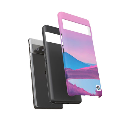 Pink Blue landscape design Phone cover | Mobile case