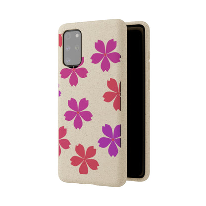 Eco friendly Red floral Phone case