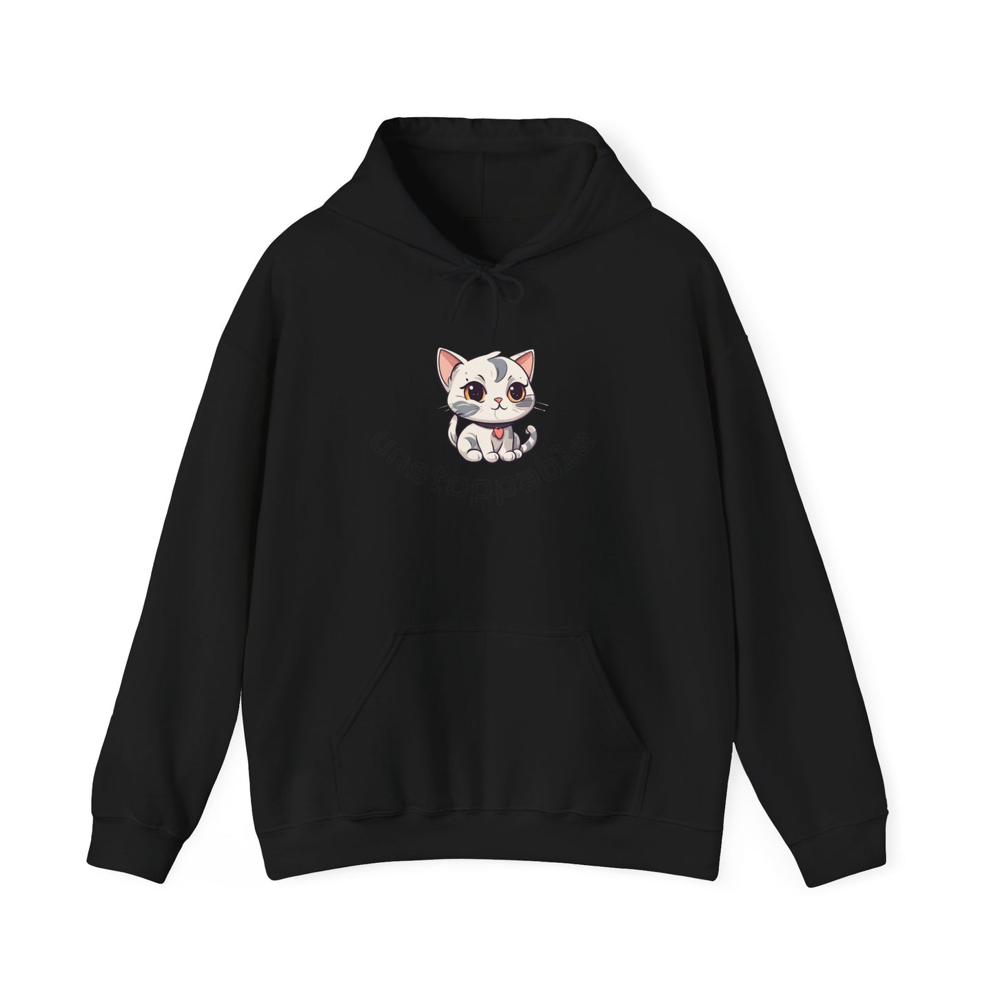 Unisex Heavy Blend™ Hooded Sweatshirt – Cute Cat Hoodie | Unstoppable | Powerful Subliminal | Cat Energy | Success Subliminal