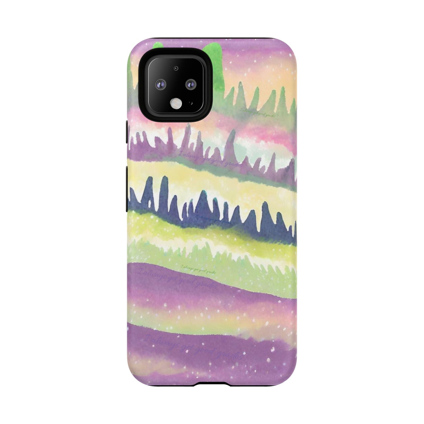 Limited Edition | Subliminals for good grades | Beautiful Abstract Landscape Phone Case – Nature Design Mobile Cover with Dual Protection