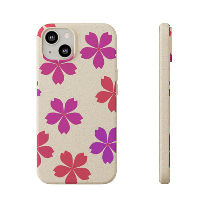 Eco friendly Red floral Phone case