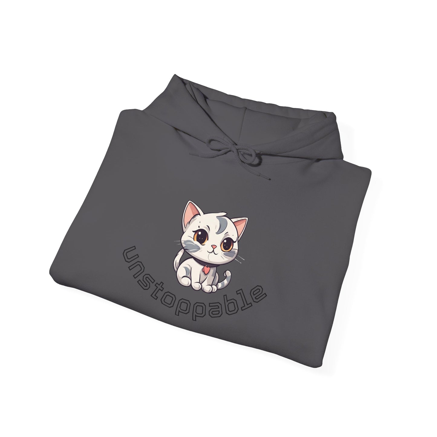 Unisex Heavy Blend™ Hooded Sweatshirt – Cute Cat Hoodie | Unstoppable | Powerful Subliminal | Cat Energy | Success Subliminal