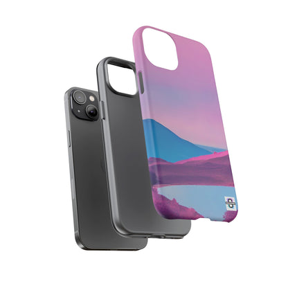 Pink Blue landscape design Phone cover | Mobile case