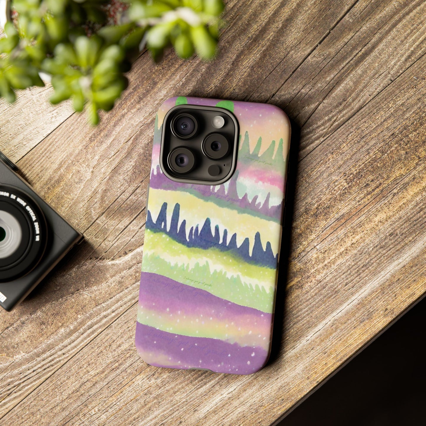 Limited Edition | Subliminals for good grades | Beautiful Abstract Landscape Phone Case – Nature Design Mobile Cover with Dual Protection