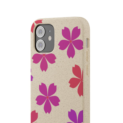 Eco friendly Red floral Phone case