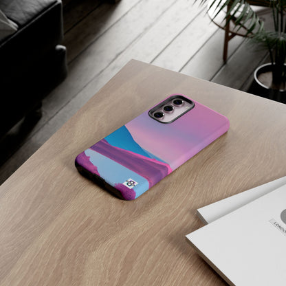 Pink Blue landscape design Phone cover | Mobile case