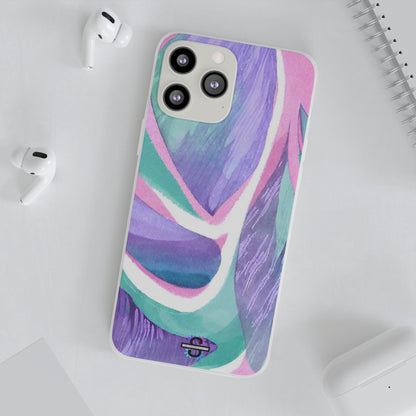 Subliminals for Prosperity | Purple Blue Green Pattern Phone cover | World's first Subliminals Brand | Sush Dopamine Decor