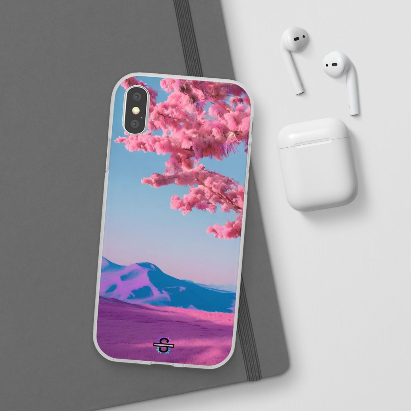 Flexi Pink landscape cherry blossom Phone case | Mobile cover