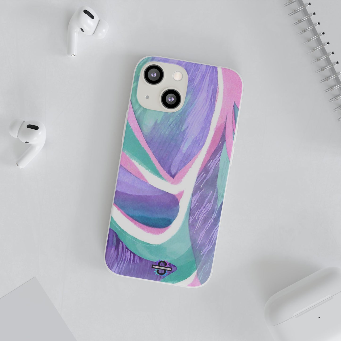 Subliminals for Prosperity | Purple Blue Green Pattern Phone cover | World's first Subliminals Brand | Sush Dopamine Decor