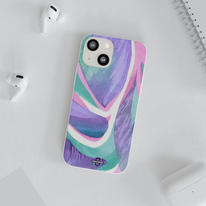Subliminals for Prosperity | Purple Blue Green Pattern Phone cover | World's first Subliminals Brand | Sush Dopamine Decor