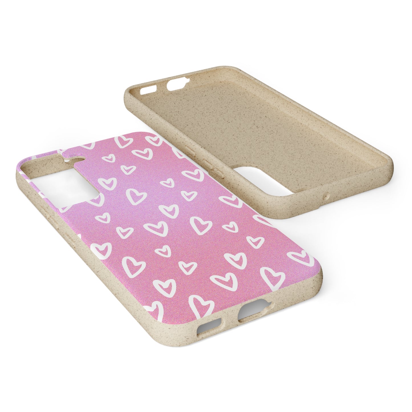 Eco friendly Heart print Mobile Case