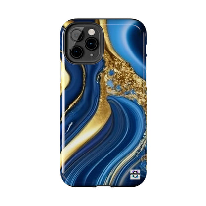 Royal Blue Gold Marble Phone Case | Mobile cover
