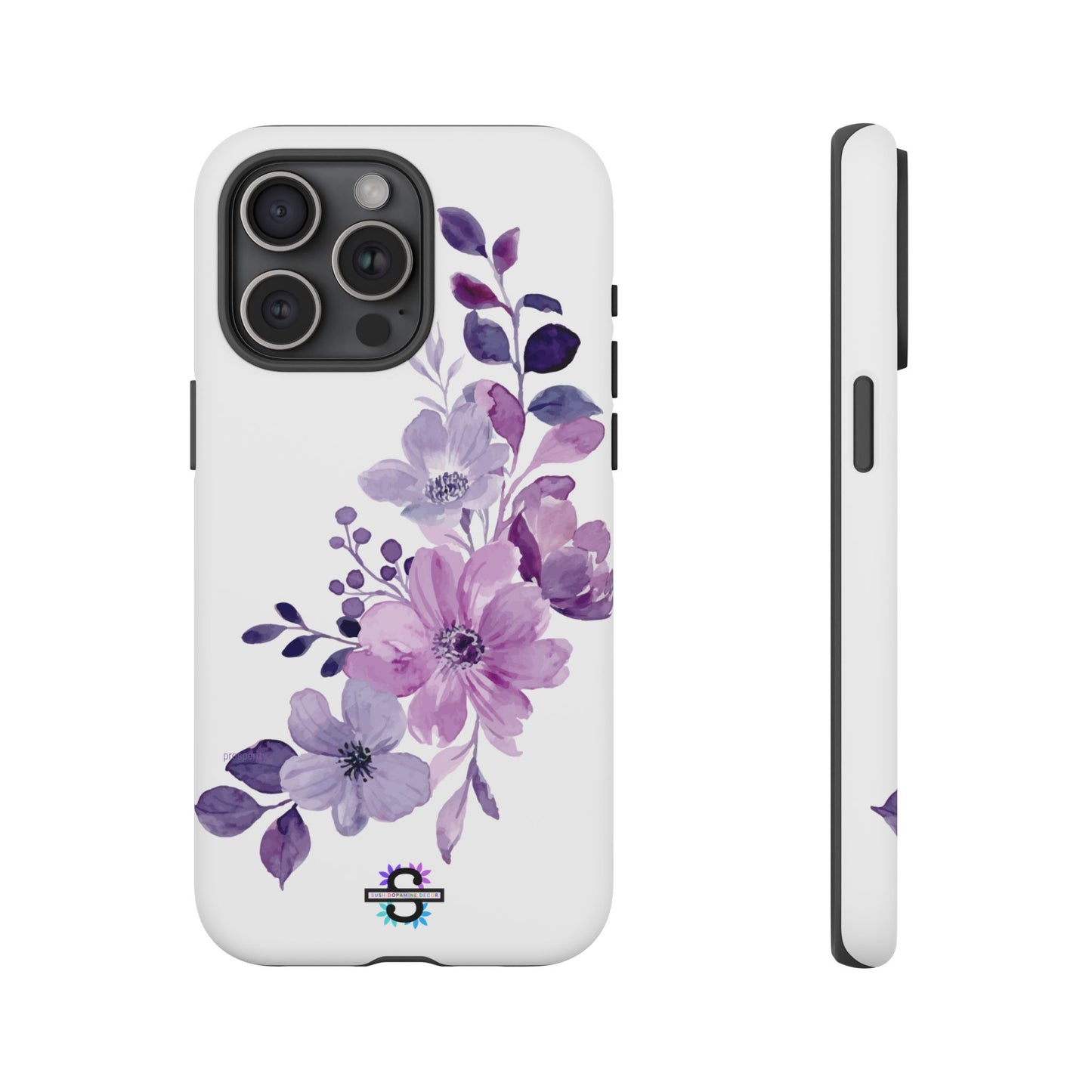 Limited Edition Floral Purple Phone Case | Prosperity Subliminals | Protective Hard Cover | Exclusive Collector's item