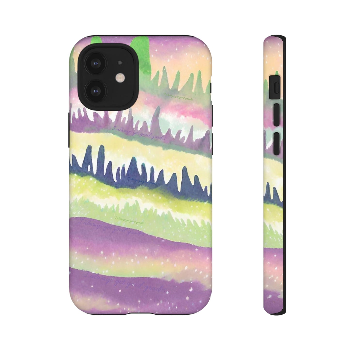 Limited Edition | Subliminals for good grades | Beautiful Abstract Landscape Phone Case – Nature Design Mobile Cover with Dual Protection